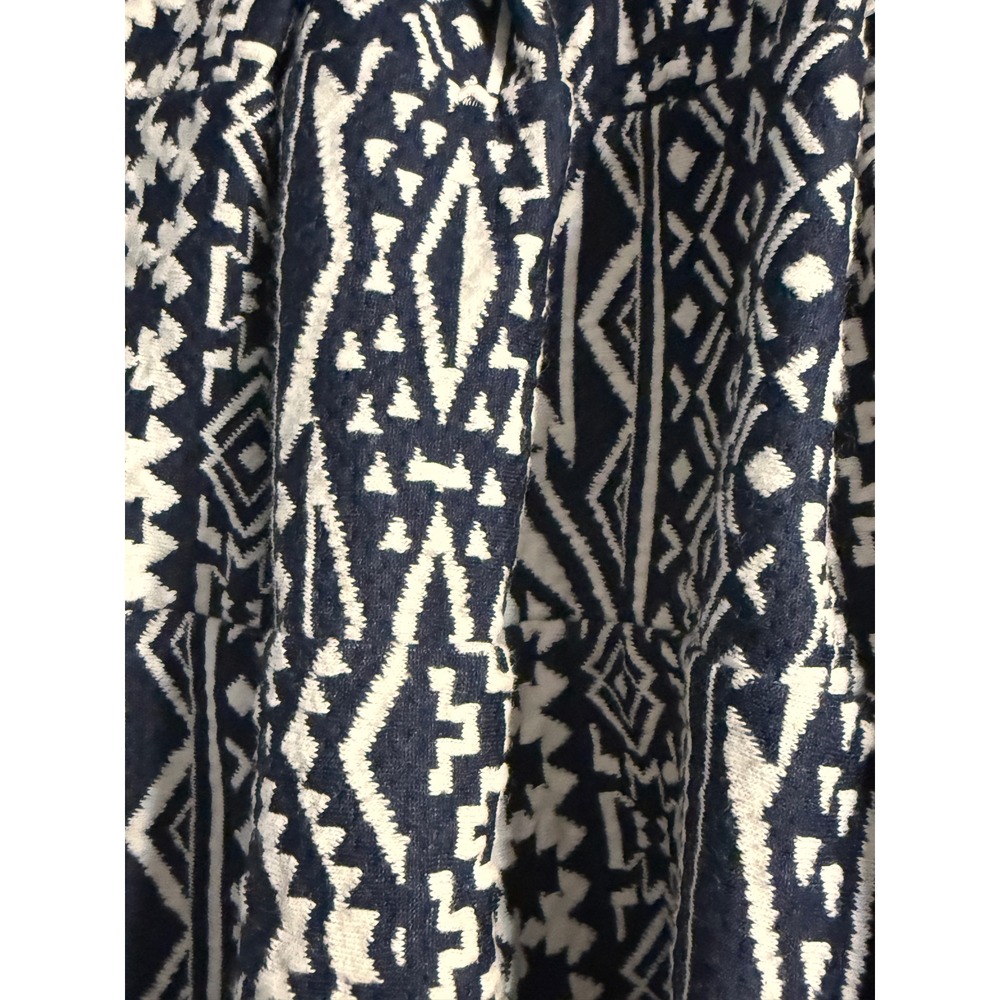 Xhilaration Mini Skirt Small Navy White Geometric Tribal Pleated Boho Festival - Picture 3 of 7